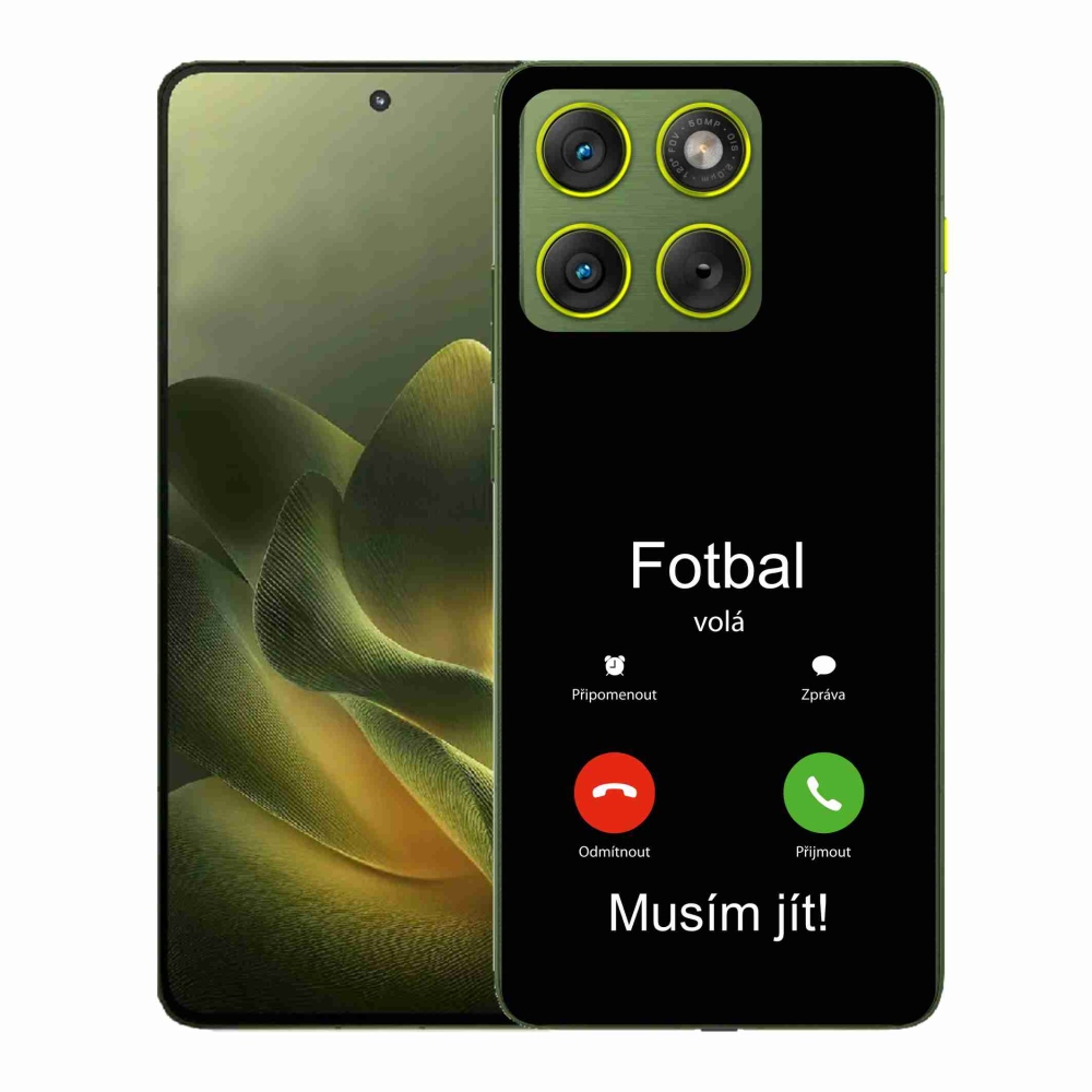 Gélový kryt mmCase na Motorola Edge 70 - futbal volá čierne pozadie