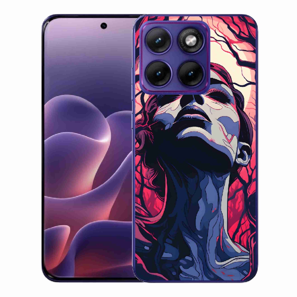 Gélový kryt mmCase na Motorola Edge 70 Fusion - abstraktná tvár