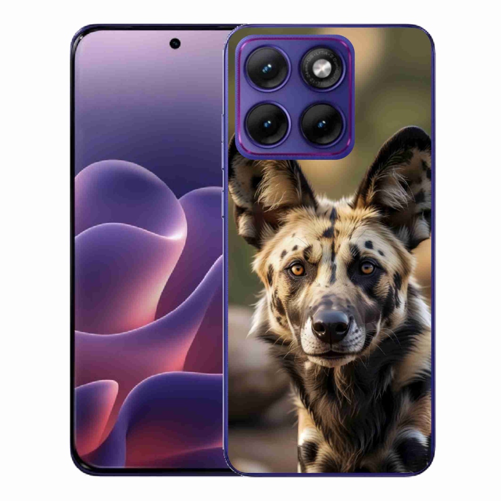 Gélový kryt mmCase na Motorola Edge 70 Fusion - africký divoký pes