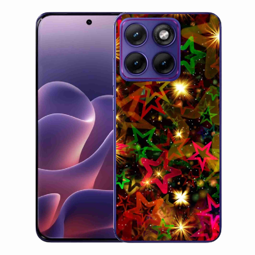 Gélový kryt mmCase na Motorola Edge 70 Fusion - farebné hviezdičky