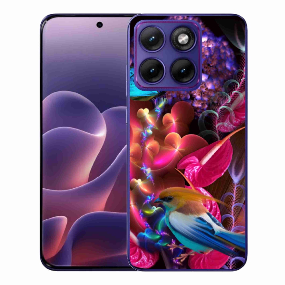 Gélový kryt mmCase na Motorola Edge 70 Fusion - farebné kvety