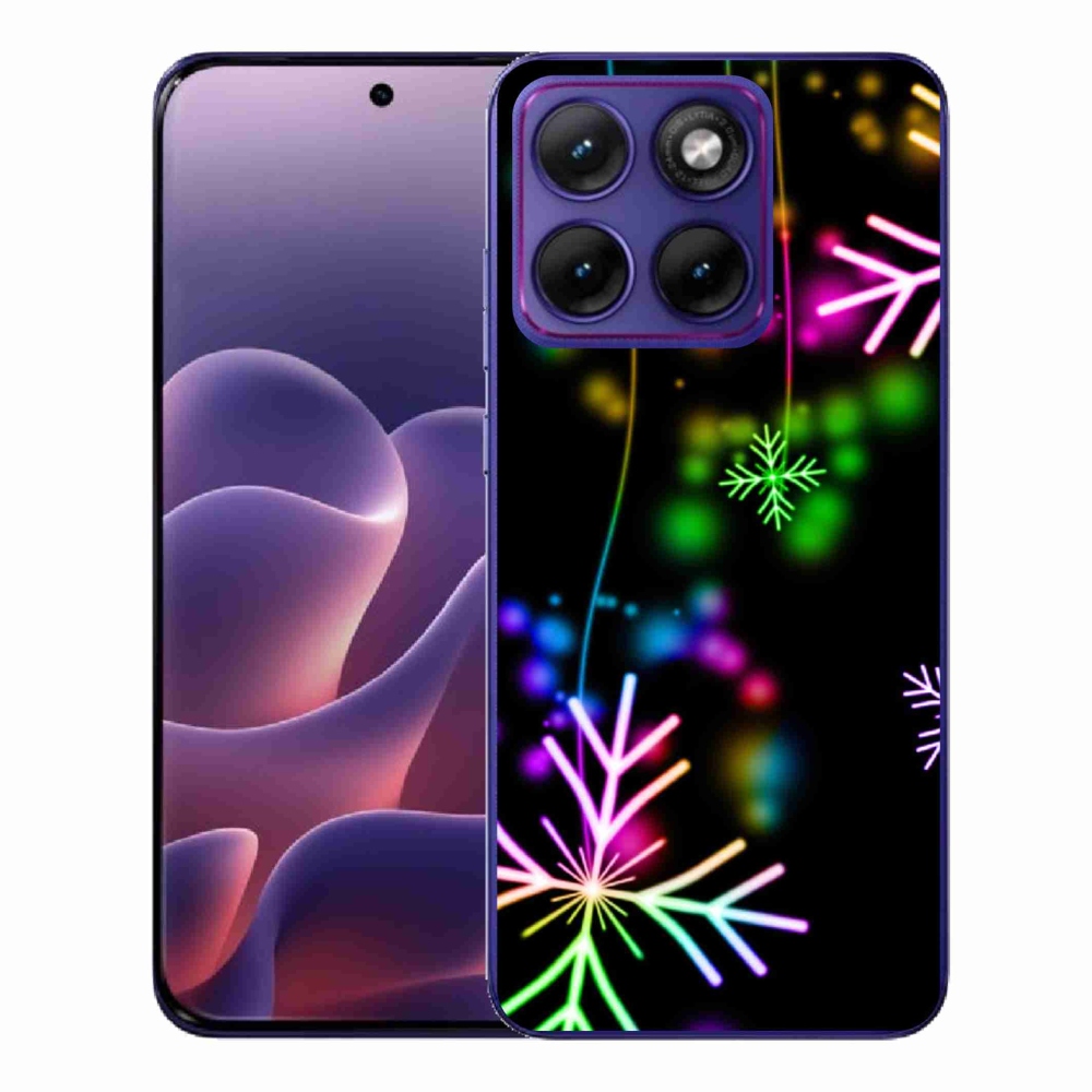 Gélový kryt mmCase na Motorola Edge 70 Fusion - farebné vločky