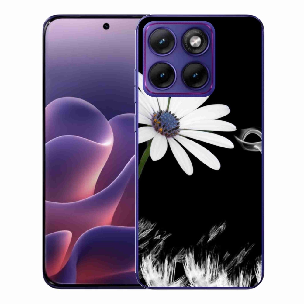 Gélový kryt mmCase na Motorola Edge 70 Fusion - biela kvetina