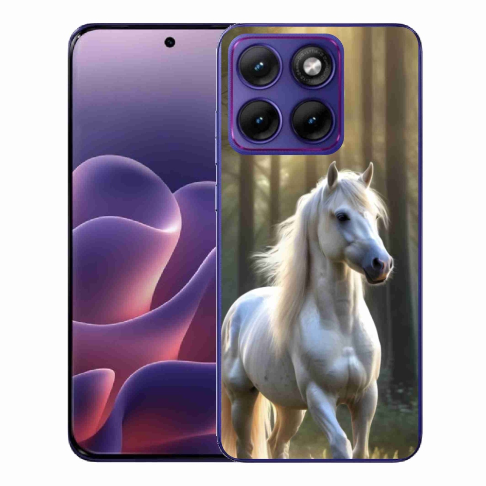 Gélový kryt mmCase na Motorola Edge 70 Fusion - biely kôň 3