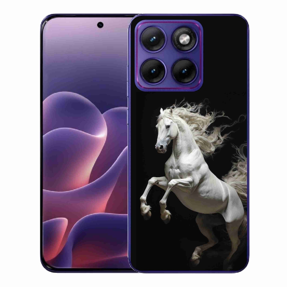 Gélový kryt mmCase na Motorola Edge 70 Fusion - biely kôň 4