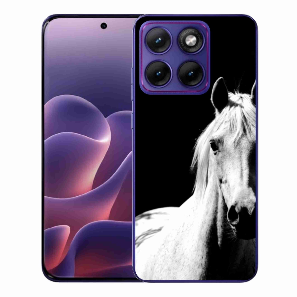 Gélový kryt mmCase na Motorola Edge 70 Fusion - biely kôň 5