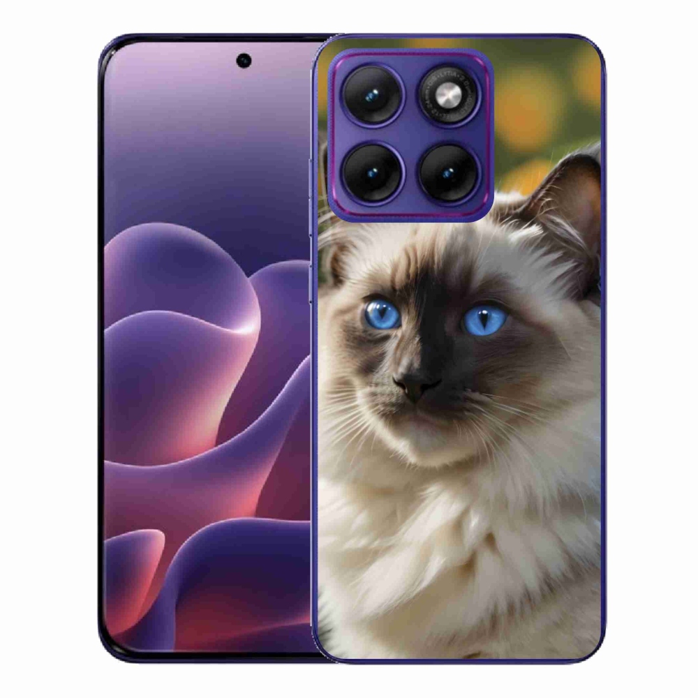 Gélový kryt mmCase na Motorola Edge 70 Fusion - biely ragdoll