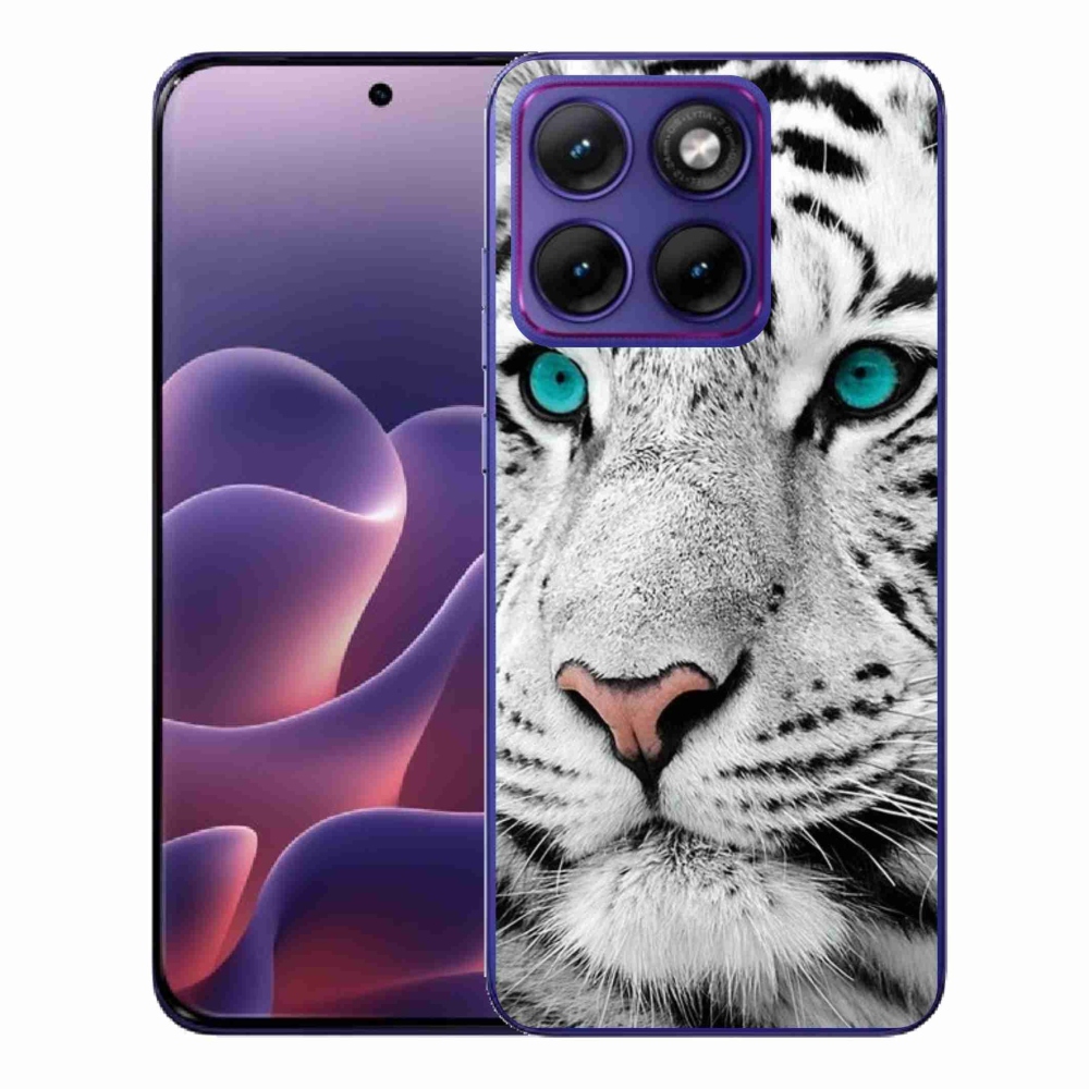 Gélový kryt mmCase na Motorola Edge 70 Fusion - biely tiger