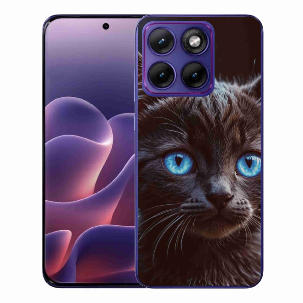 Gélový kryt mmCase na Motorola Edge 70 Fusion - čierne mačiatko 2