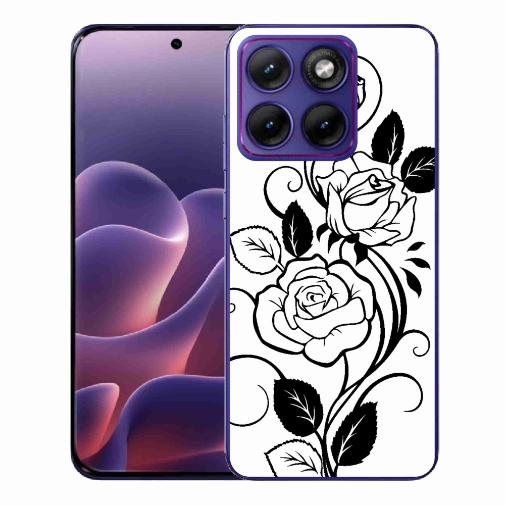 Gélový kryt mmCase na Motorola Edge 70 Fusion - čiernobiela ruža