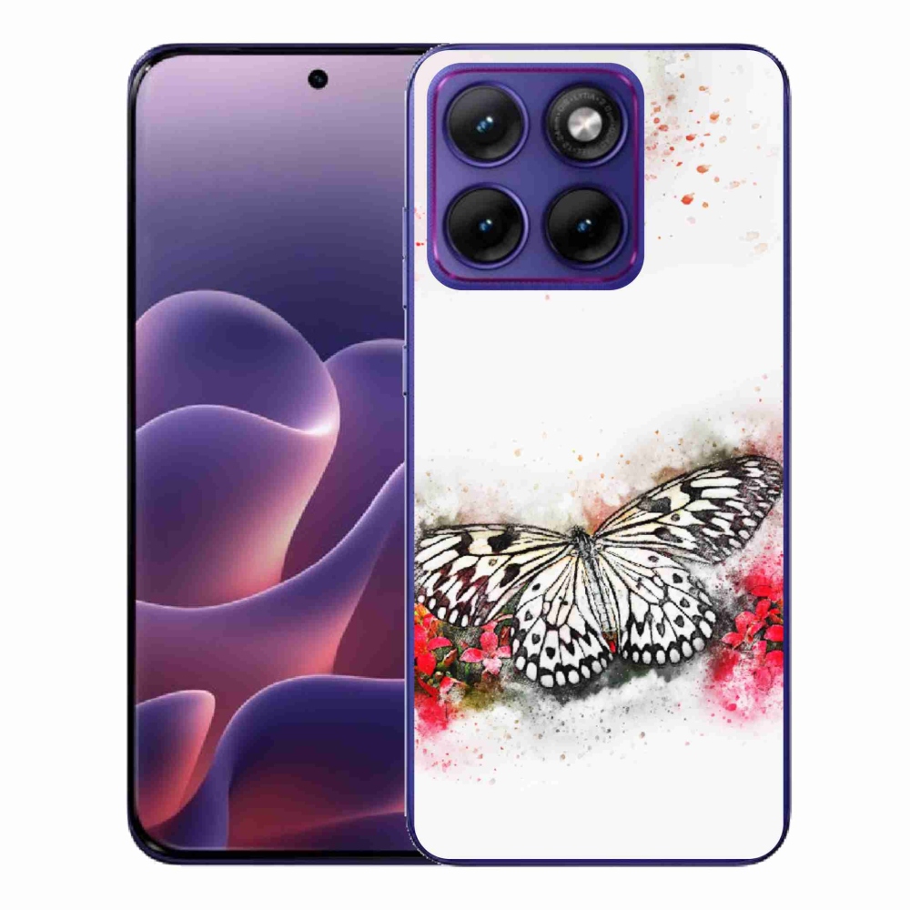 Gélový kryt mmCase na Motorola Edge 70 Fusion - čiernobiely motýľ
