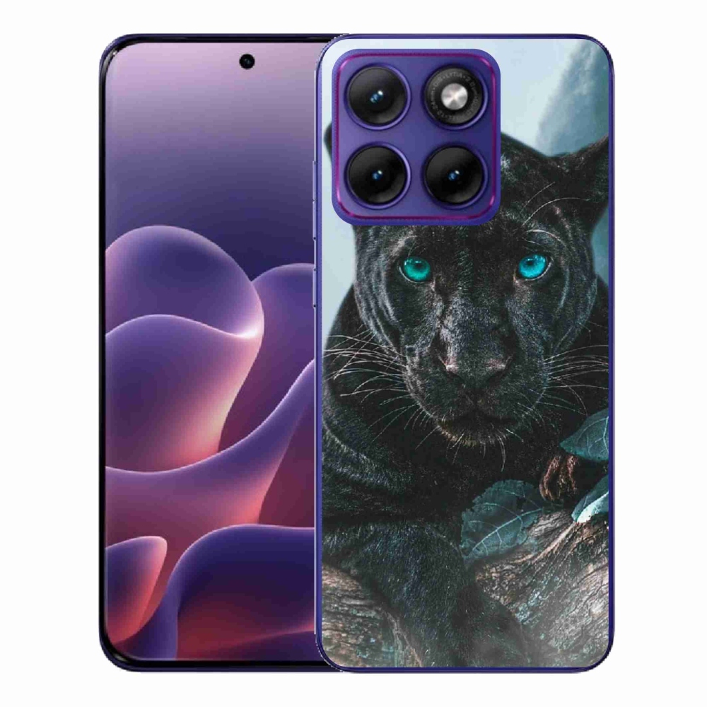 Gélový kryt mmCase na Motorola Edge 70 Fusion - čierny panter