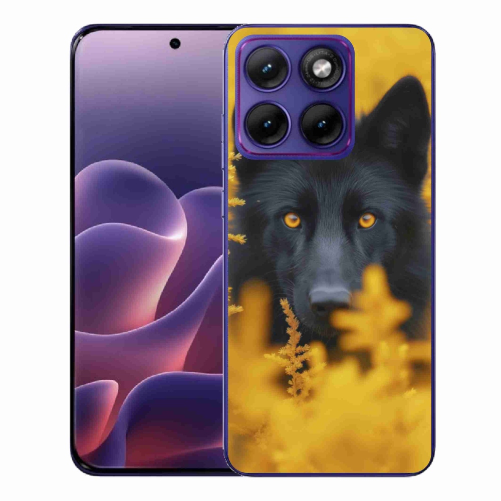 Gélový kryt mmCase na Motorola Edge 70 Fusion - čierny vlk 2