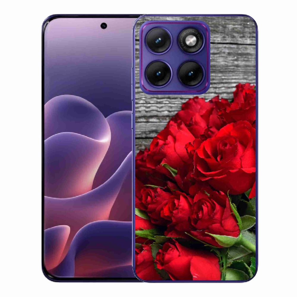 Gélový kryt mmCase na Motorola Edge 70 Fusion - červené ruže