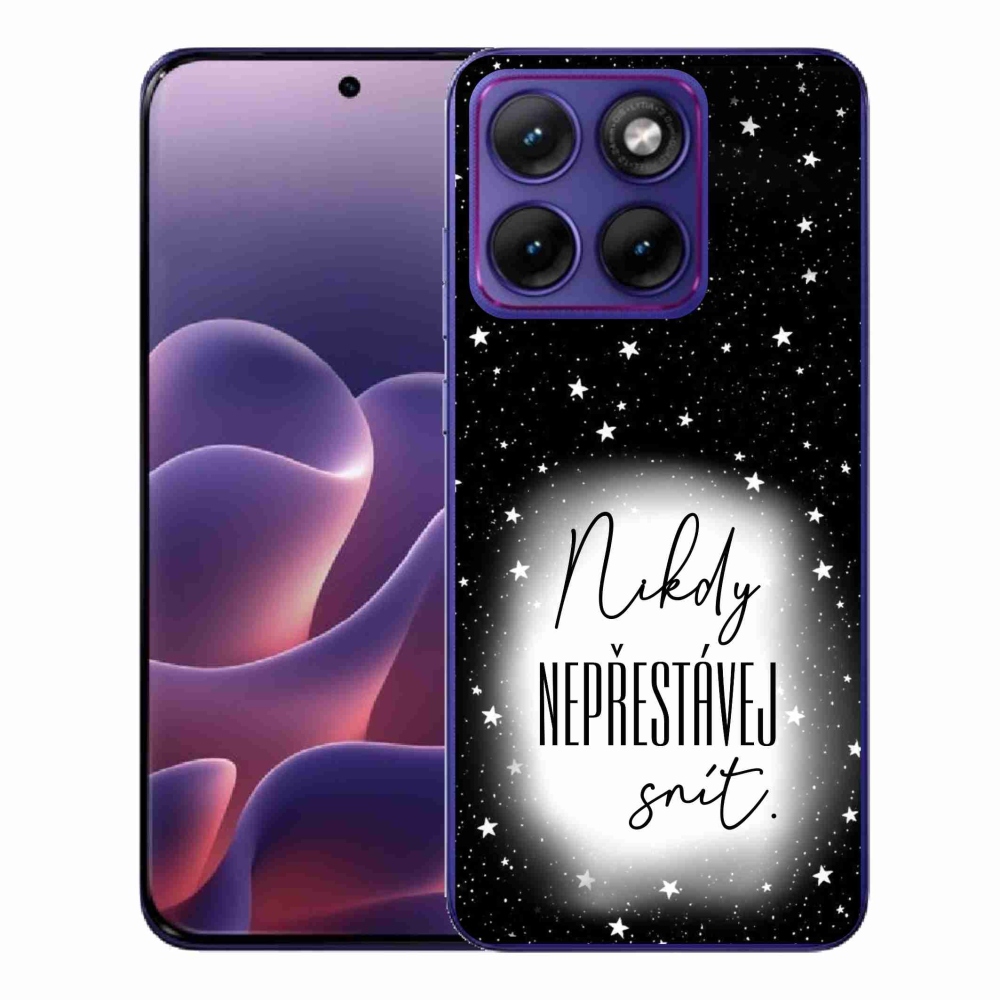 Gélový kryt mmCase na Motorola Edge 70 Fusion - citát 1 bieločierne pozadie