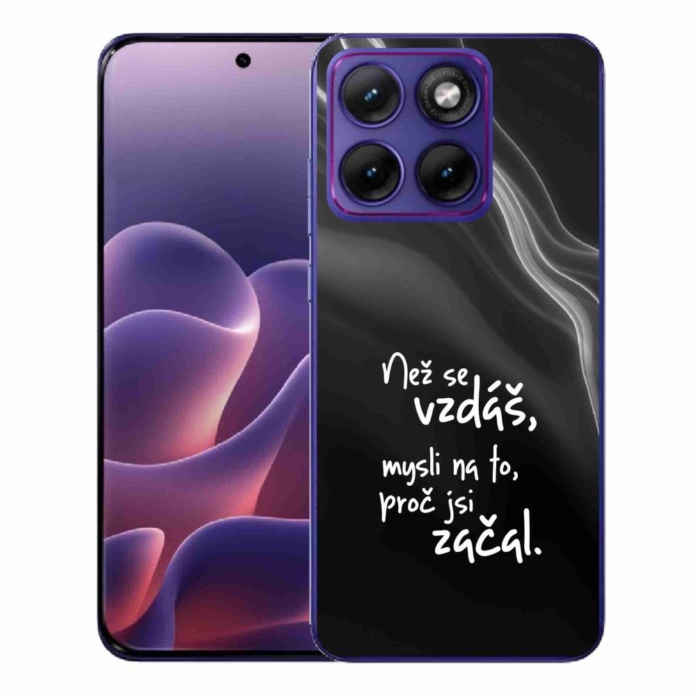 Gélový kryt mmCase na Motorola Edge 70 Fusion - citát 2 čierne pozadie