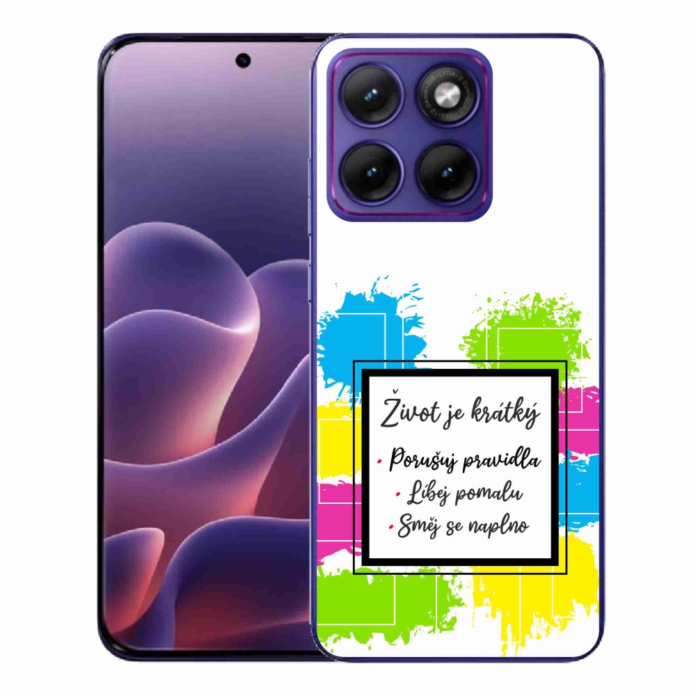 Gélový kryt mmCase na Motorola Edge 70 Fusion - citát 5 biele pozadie