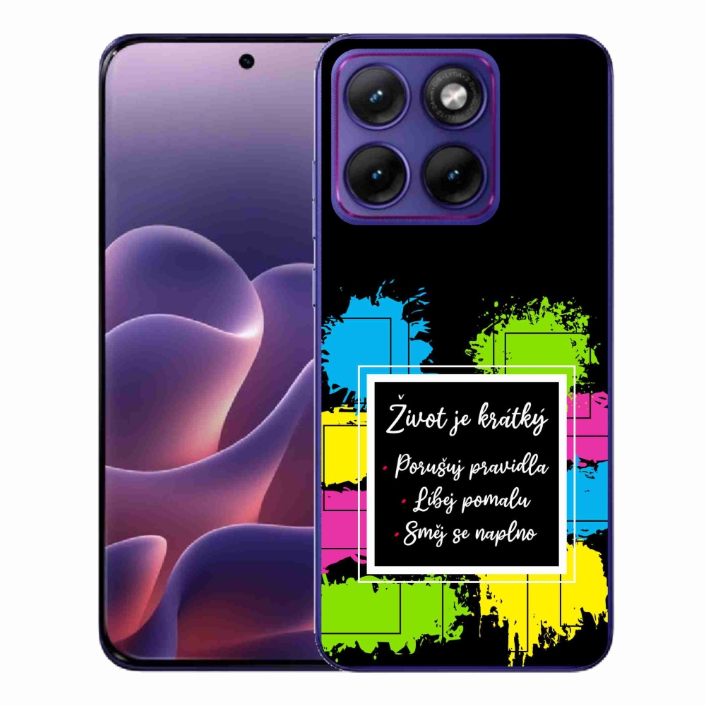 Gélový kryt mmCase na Motorola Edge 70 Fusion - citát 5 čierne pozadie