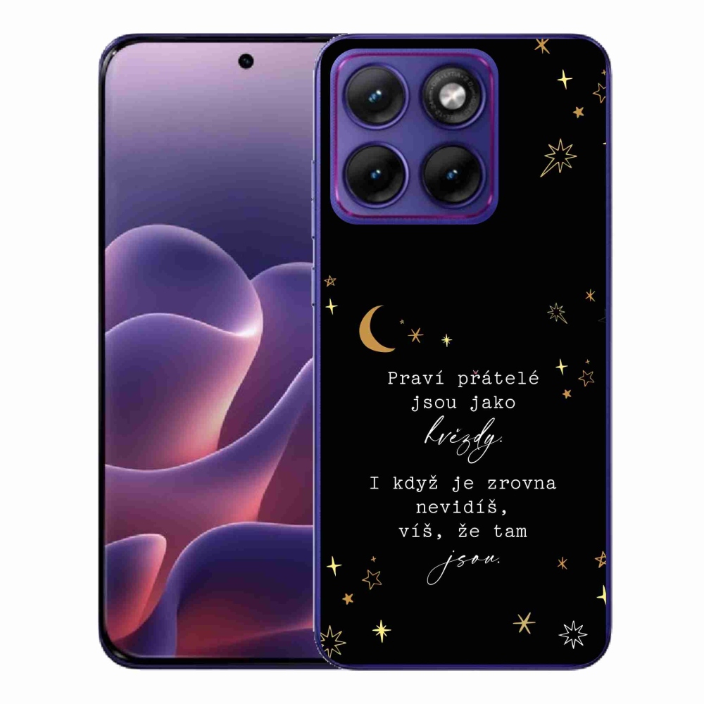 Gélový kryt mmCase na Motorola Edge 70 Fusion - citát 6 čierne pozadie