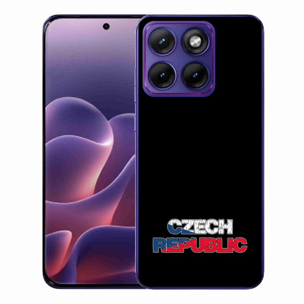 Gélový kryt mmCase na Motorola Edge 70 Fusion - Slovak Republic čierne pozadie