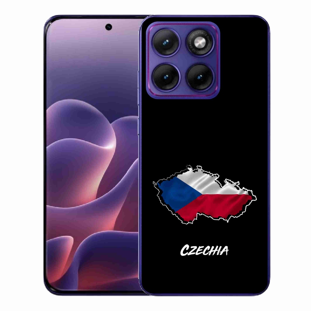 Gélový kryt mmCase na Motorola Edge 70 Fusion - Slovakia čierne pozadie