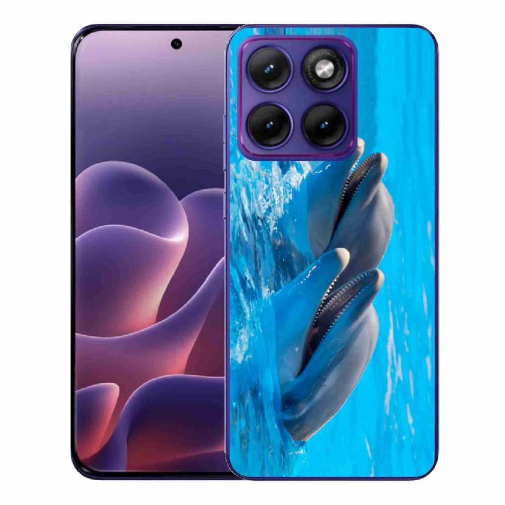 Gélový kryt mmCase na Motorola Edge 70 Fusion - delfíny