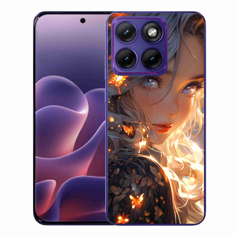Gélový kryt mmCase na Motorola Edge 70 Fusion - dievča a motýle