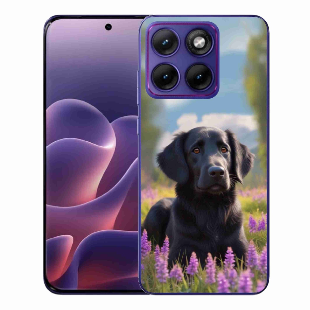 Gélový kryt mmCase na Motorola Edge 70 Fusion - elegantný čierny retriever