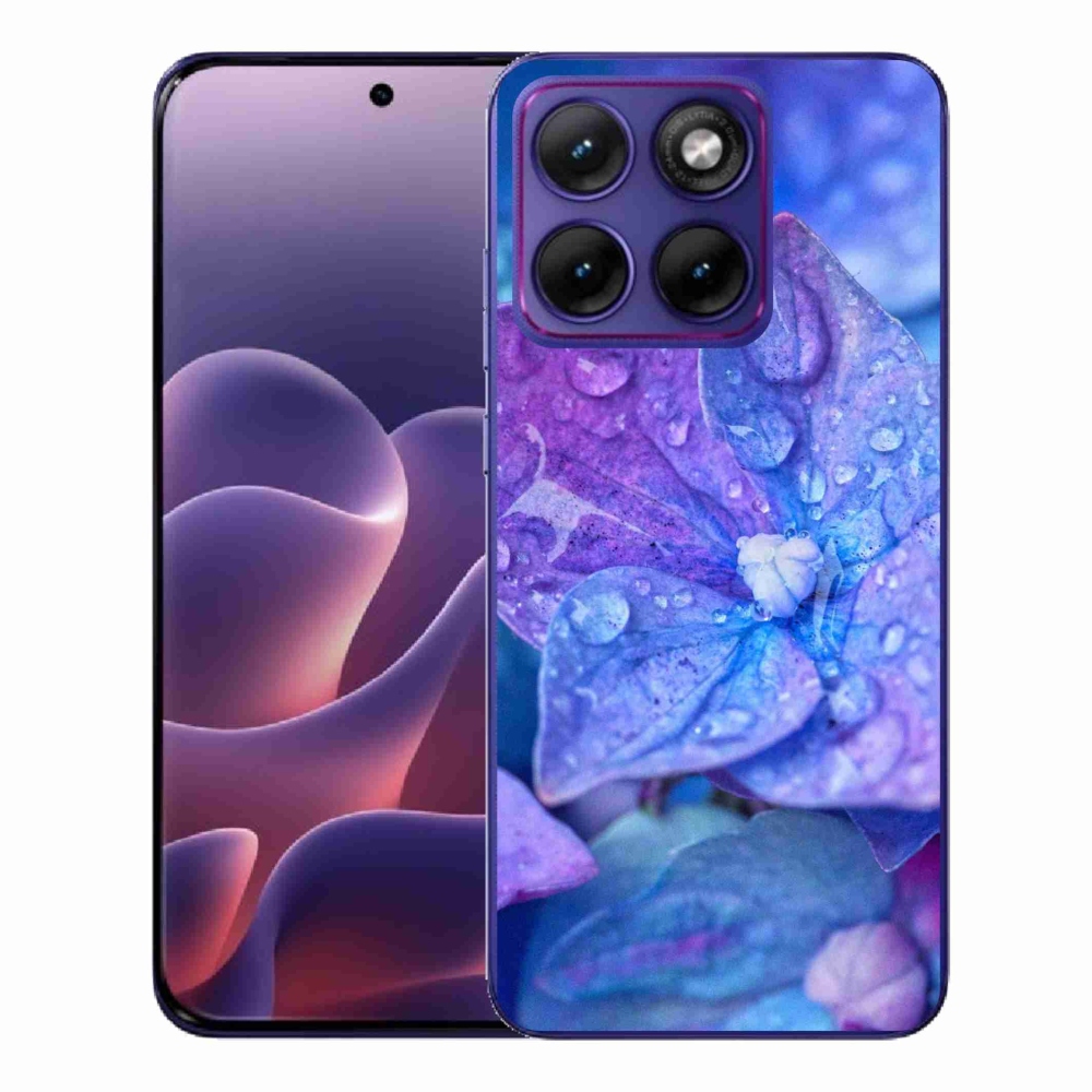 Gélový kryt mmCase na Motorola Edge 70 Fusion - fialový kvet