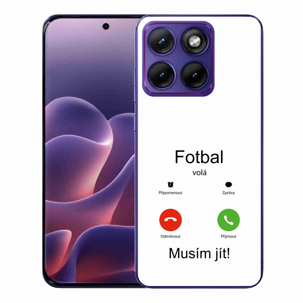 Gélový kryt mmCase na Motorola Edge 70 Fusion - futbal volá biele pozadie