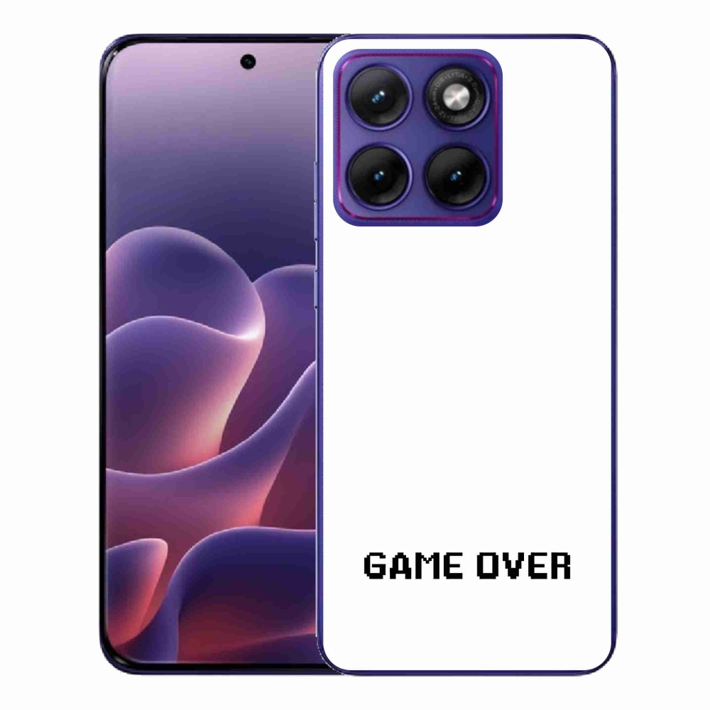 Gélový kryt mmCase na Motorola Edge 70 Fusion - game over biele pozadie