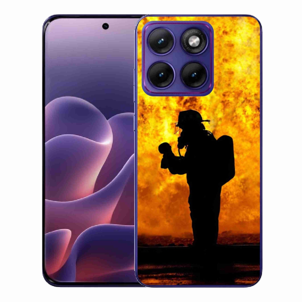 Gélový kryt mmCase na Motorola Edge 70 Fusion - hasič
