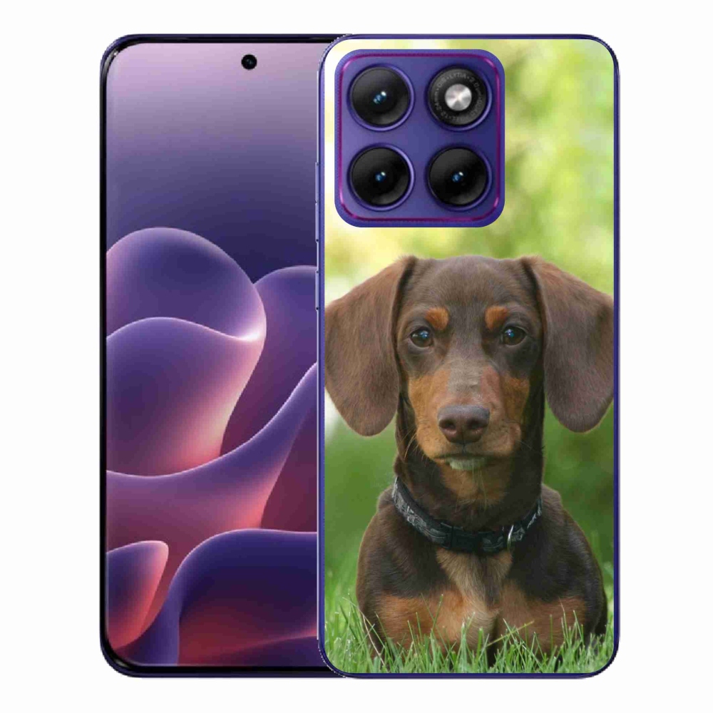 Gélový kryt mmCase na Motorola Edge 70 Fusion - hnedý jazvečík