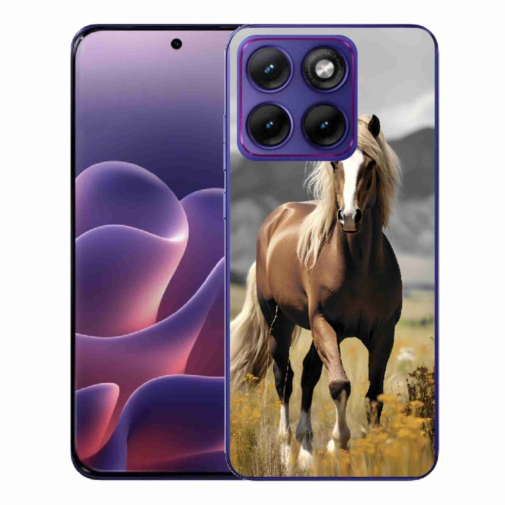 Gélový kryt mmCase na Motorola Edge 70 Fusion - hnedý kôň 1