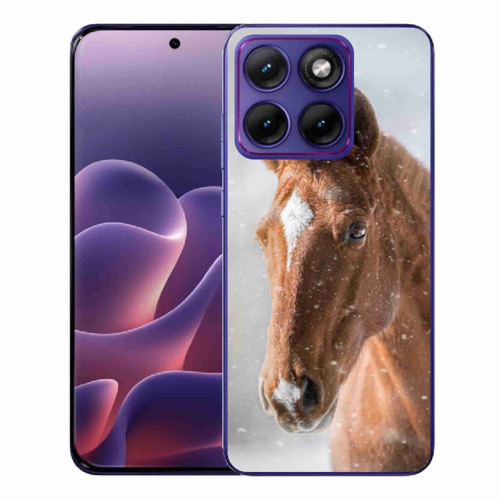 Gélový kryt mmCase na Motorola Edge 70 Fusion - hnedý kôň 2
