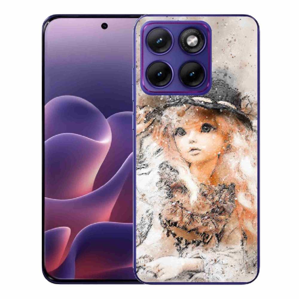 Gélový kryt mmCase na Motorola Edge 70 Fusion - dievčatko s klobúkom