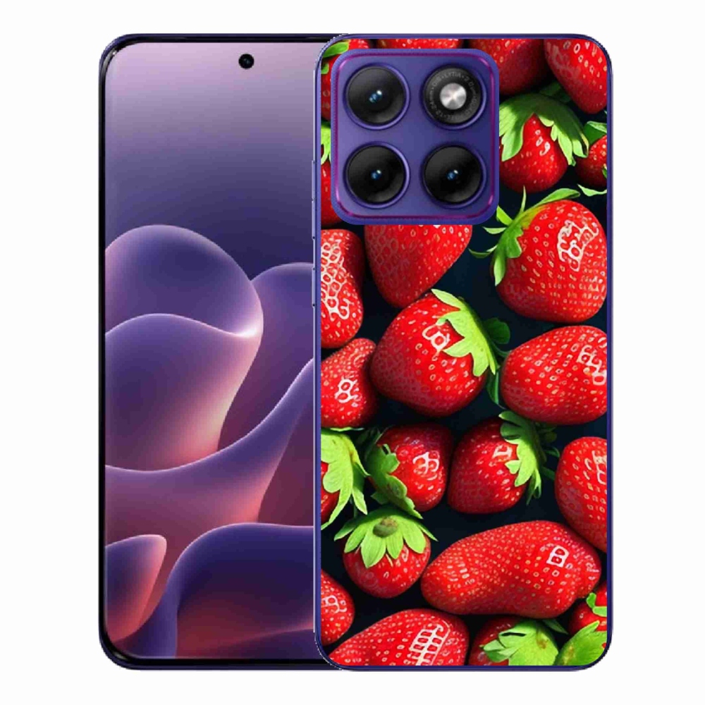 Gélový kryt mmCase na Motorola Edge 70 Fusion - jahody