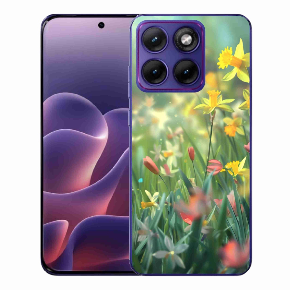 Gélový kryt mmCase na Motorola Edge 70 Fusion - jarné kvety