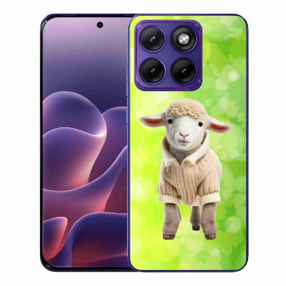 Gélový kryt mmCase na Motorola Edge 70 Fusion - jahňa vo svetri