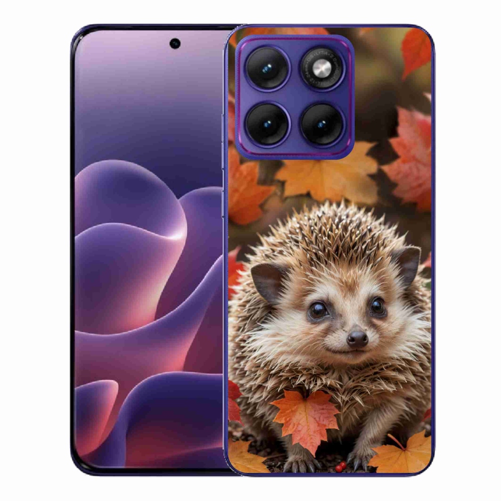 Gélový kryt mmCase na Motorola Edge 70 Fusion - ježko v lístia