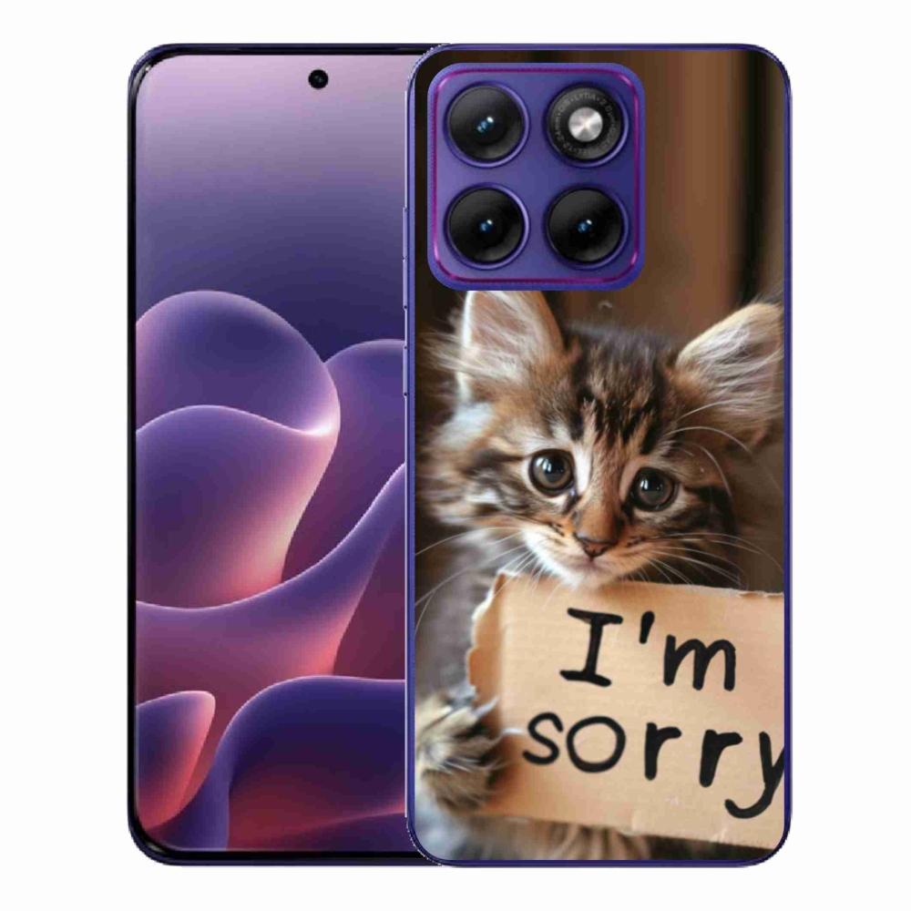 Gélový kryt mmCase na Motorola Edge 70 Fusion - mačacie ospravedlnenie