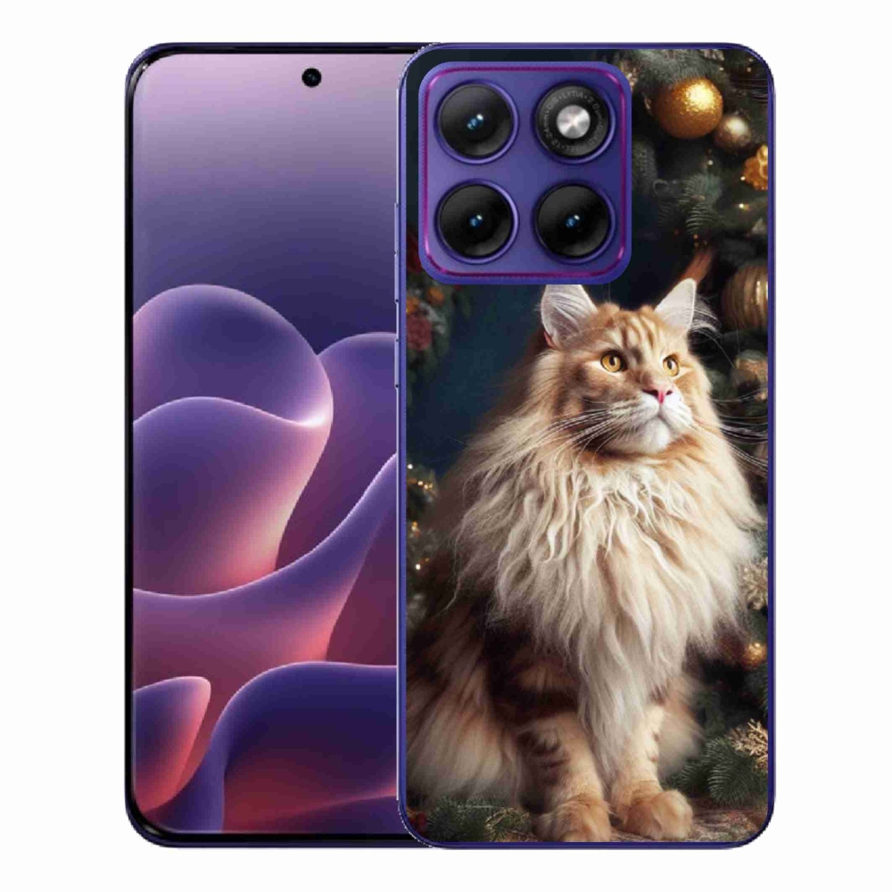Gélový kryt mmCase na Motorola Edge 70 Fusion - mačka pri stromčeku