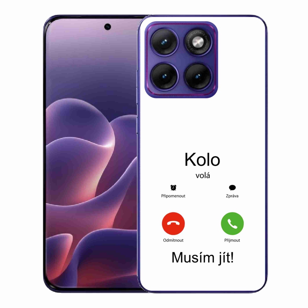 Gélový kryt mmCase na Motorola Edge 70 Fusion - bicykel volá biele pozadie