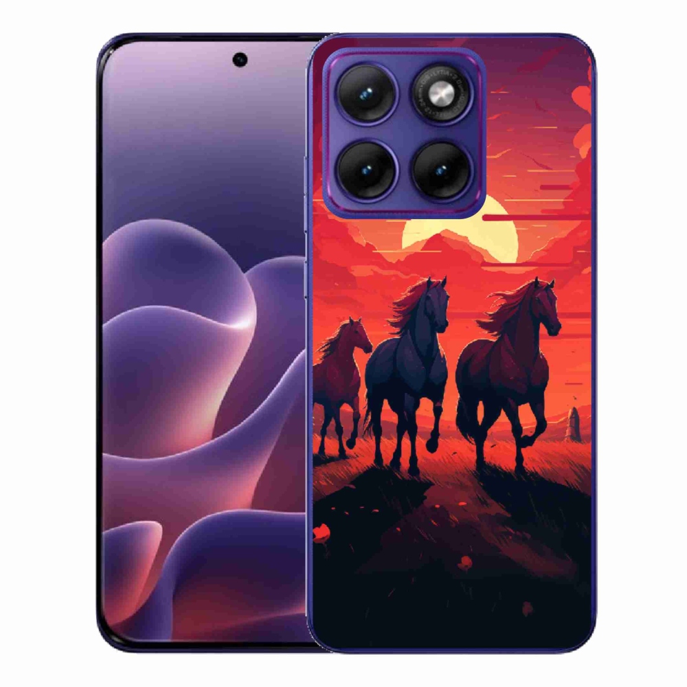 Gélový kryt mmCase na Motorola Edge 70 Fusion - kone a západ slnka