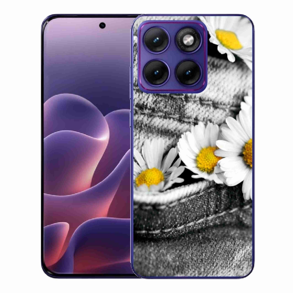 Gélový kryt mmCase na Motorola Edge 70 Fusion - margarétky