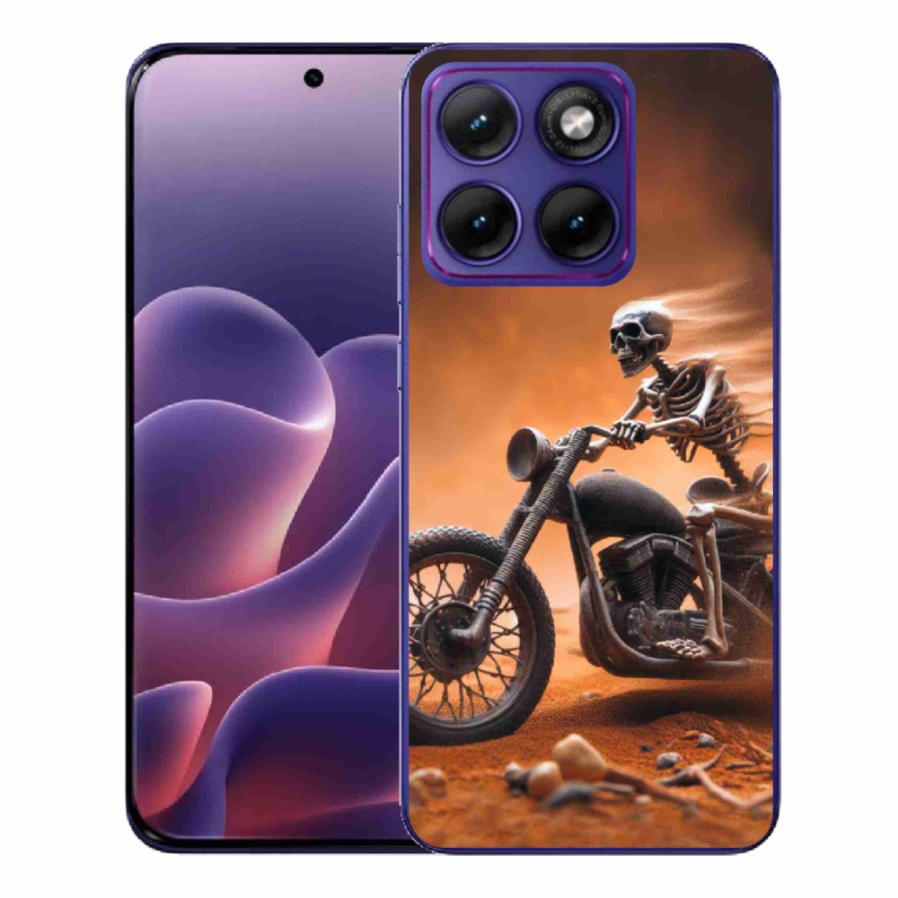 Gélový kryt mmCase na Motorola Edge 70 Fusion - kostra na motorke