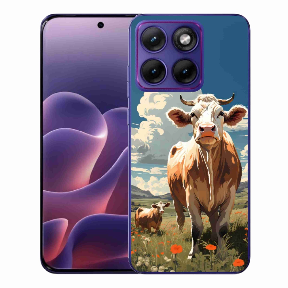 Gélový kryt mmCase na Motorola Edge 70 Fusion - kravy na lúke