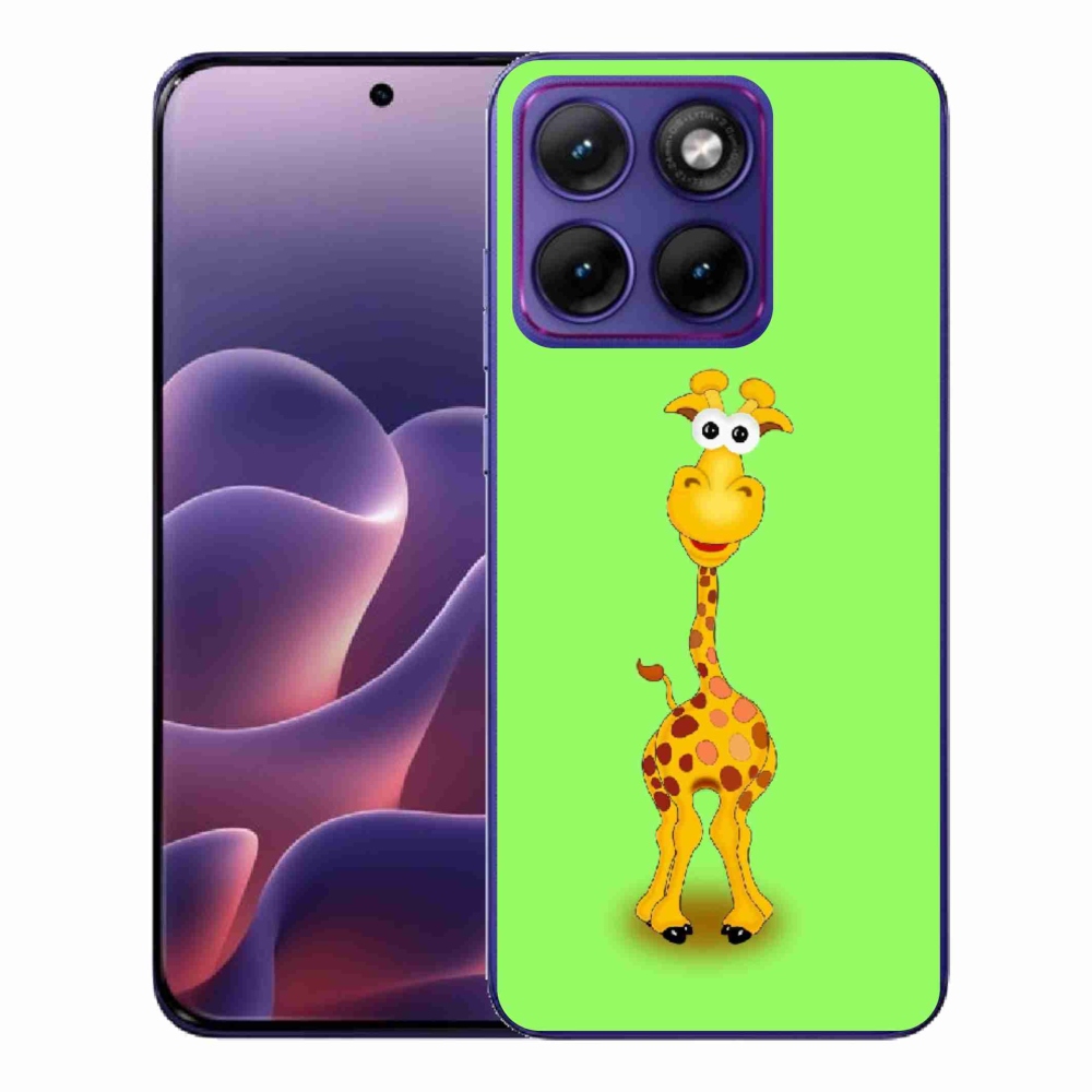 Gélový kryt mmCase na Motorola Edge 70 Fusion - kreslená žirafa