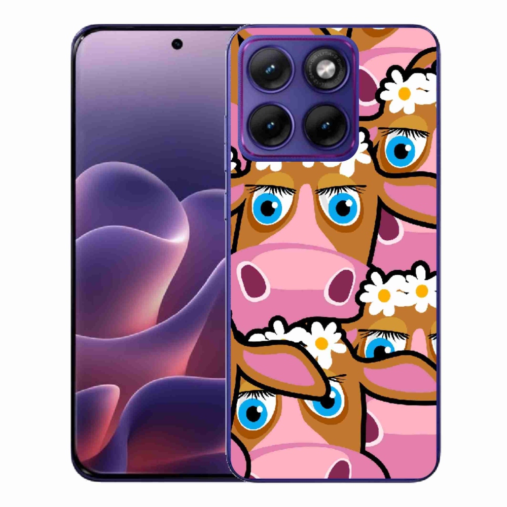 Gélový kryt mmCase na Motorola Edge 70 Fusion - kreslené kravičky