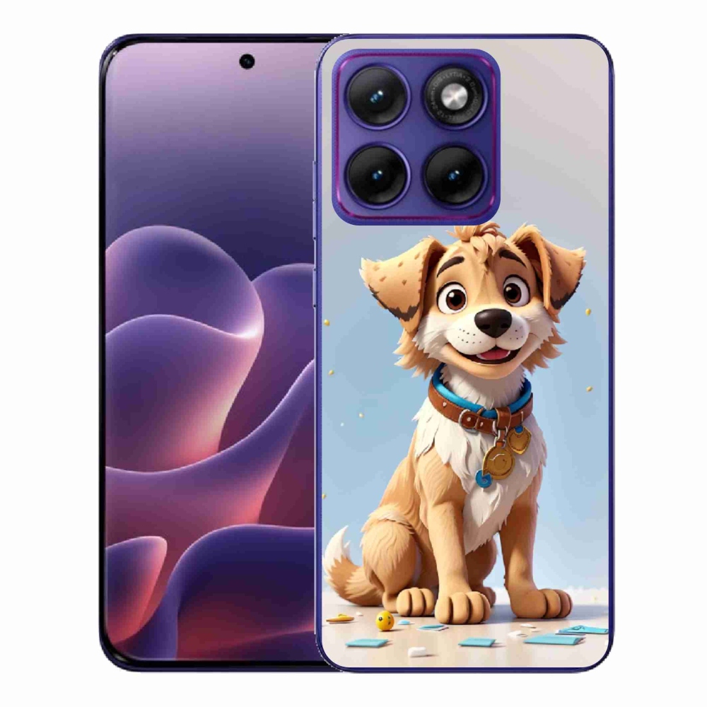 Gélový kryt mmCase na Motorola Edge 70 Fusion - kreslené šteňa
